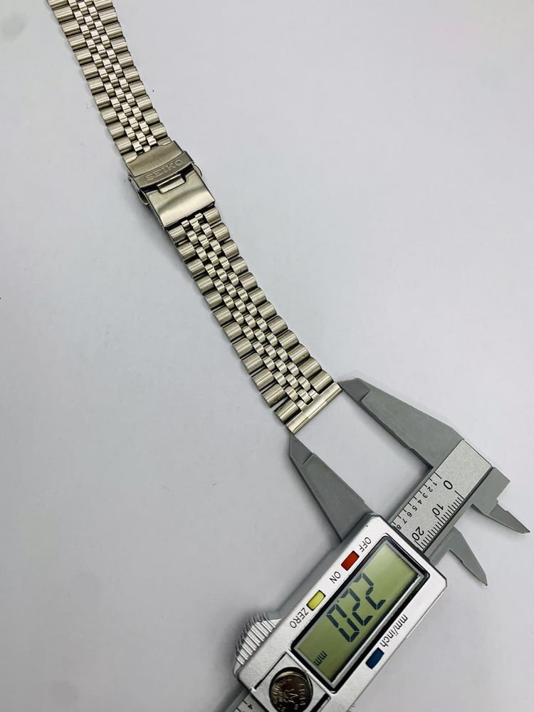 22mm Seiko jubilee straight lugs stainless steel gents watch strap